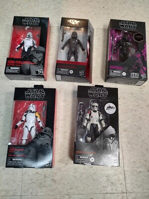 5 Misc Star Wars The Black Series Troopers action figures