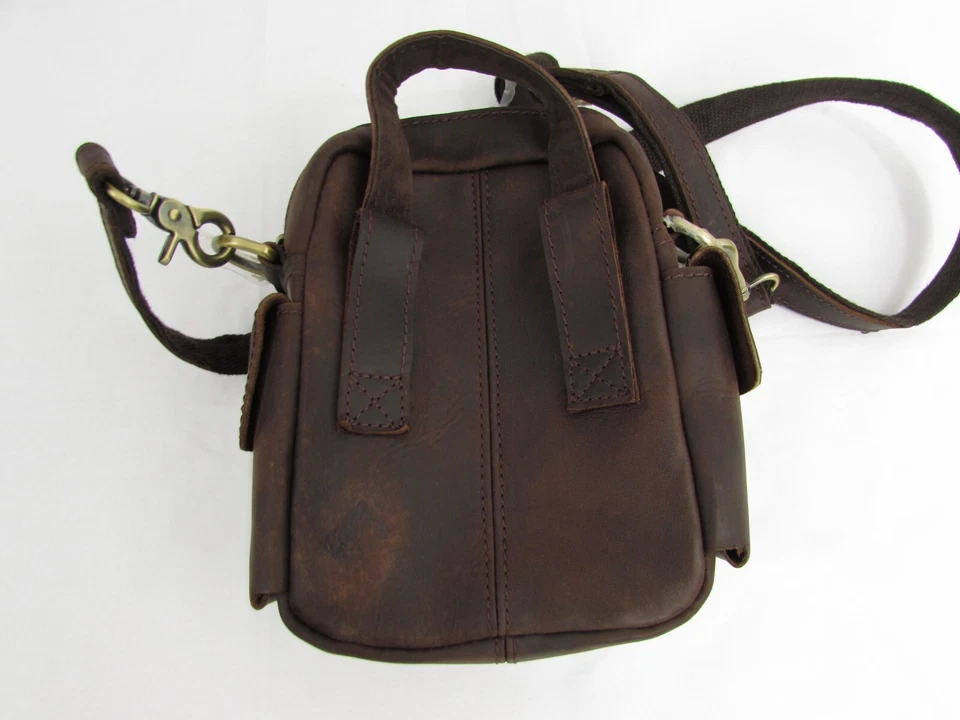 Bolso Bandolera Mensajero de Hombro de Cuero Grueso Genuino Tiding para Hombres CARTERA Foto 2 de 4