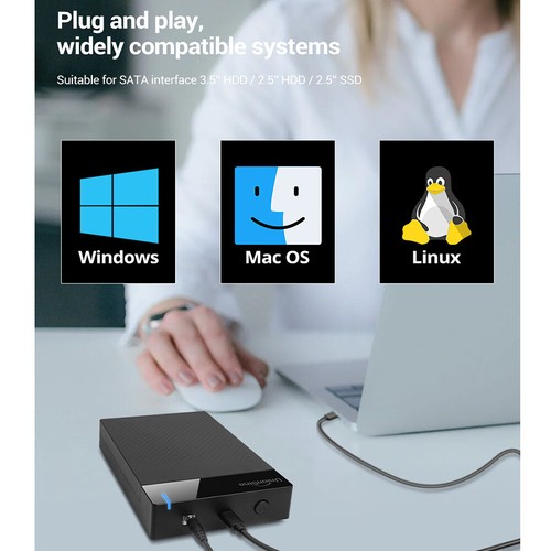 2.5 3.5" Hard Drive HDD Enclosure USB3.0 To SATA External Caddy, 6/18TB SSD Case - Afbeelding 24 van 25