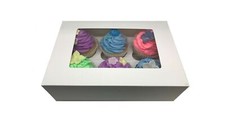 Cupcake Boxes with Clear Window & Trays – Holds , 4, 6, 12 Cupcakes