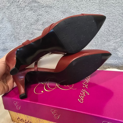 Easy Street decolte donna slingback smeraldo taglia 9 WW rosse ecopelle nuove con scatola - Foto 6 di 9