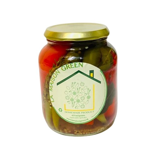 Chilli Peppers pickled. La Maison Organic. 718gr. Dinner Pickles 100% Organic - 第 1/2 張圖片