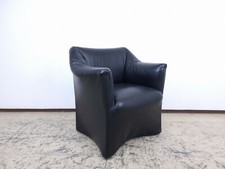 Cassina Tentazione poltrona poltrona di design poltrona in pelle Mario Bellini nera #0077