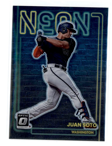 2022 Panini Donruss Optic NEON-1 Juan Soto Neon Prizm Washington Nationals