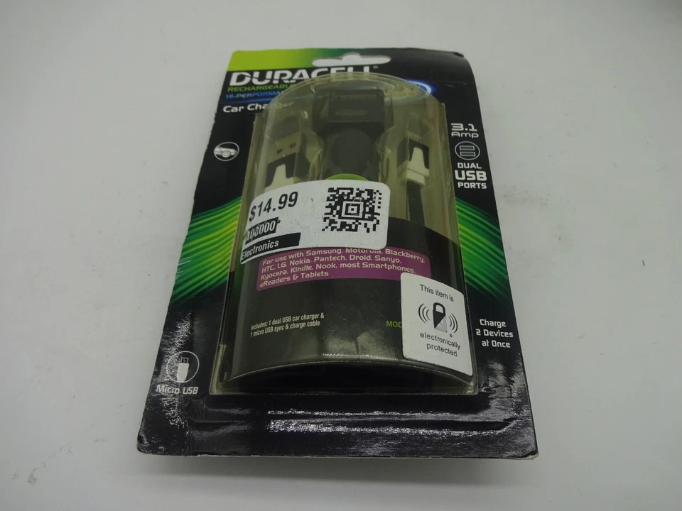 Duracell PRO198 3.1 Amp Dual USB Car Charger With Micro USB Cable New Sealed (LY - Image 3 of 3