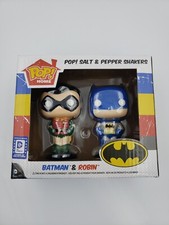 Batman y Robin Funko Pop! Saleros y pimenteros caseros DC Comics nuevos en caja