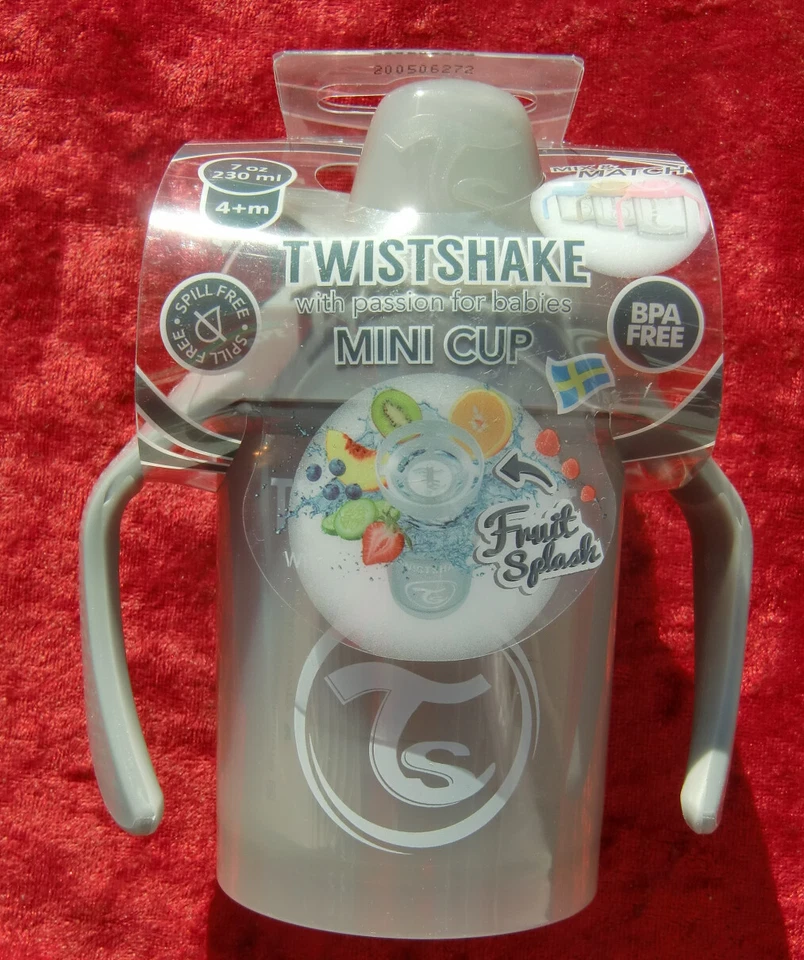 TWISTSHAKE, Mini Cup, Schnabeltasse, grau, 230 ml, auslaufsicher, neu und ovp - Bild 1 von 1