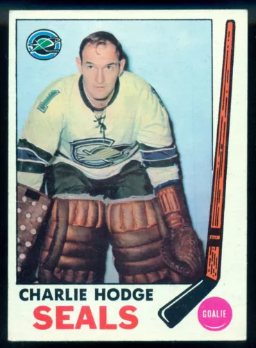 1969-70 TOPPS HOCKEY #77 CHARLIE HODGE NM CALIFORNIA GOLDEN SEALS OAKLAND Card
