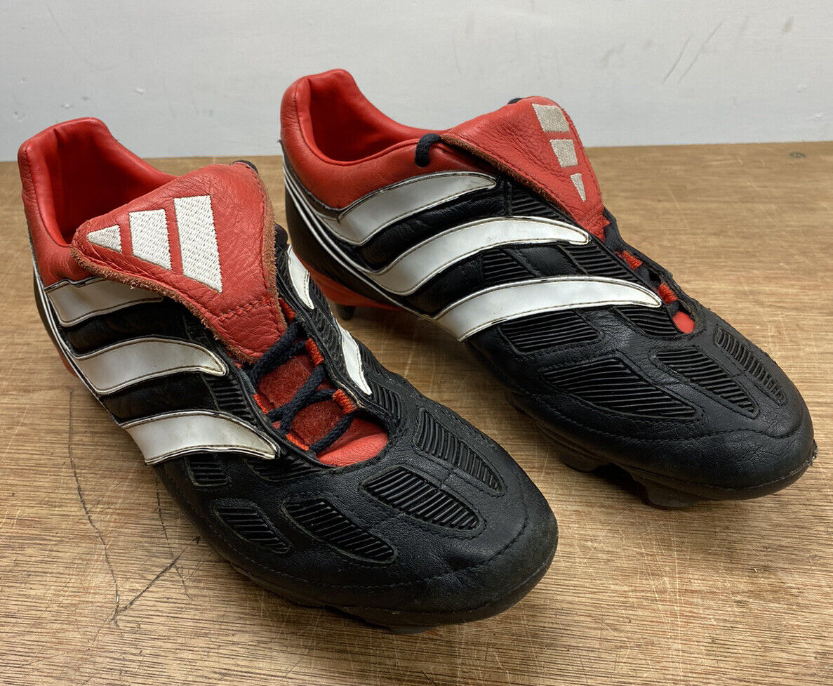 Details zu  Adidas Predator Precision 2, Black & Red Soft Ground Football Boots, Size UK 8 Standardnachschub