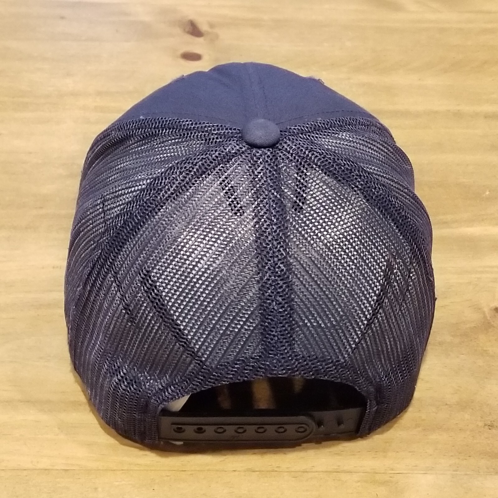 Mountain Range Hat Cap Snap back Blue Leather Rou… - image 4