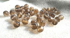 1200 Pcs 4mm Czech Fire Polished Faceted Glass Beads - SMOKED TOPAZ