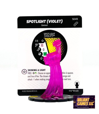 DC Heroclix Spotlight (Violet) #s049 w/ Card Batman Team Up Set