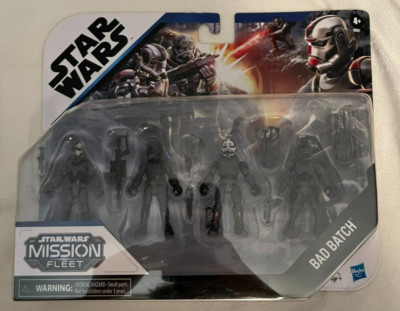 Star Wars Bad Batch Mission 4 Pack Wrecker Hunter Echo Crosshair New/Dented box