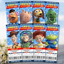 10 x Birthday Inviations Invites Invite Toy Story Disney Woody Buzz Party Cards