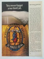 St. Pauli Girl Beer Bremen Imported From Germany Vintage 1983 Print Ad