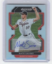 2022 Panini Prizm Draft Picks #PDP82 Nate Savino Base Autographs Silver