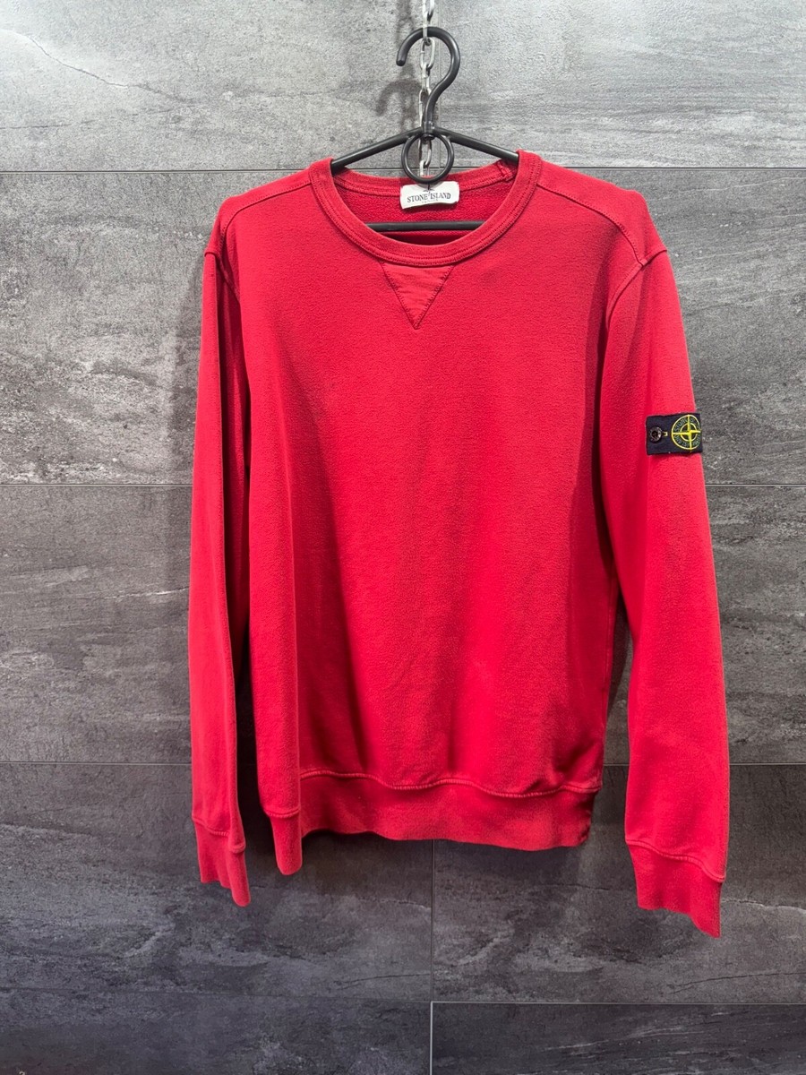 Stone  レッド クルーネック トレーナー STONE ISLAND JUNIOR Logo Plaque Sweatshirt Red Size 14/170 | eBay