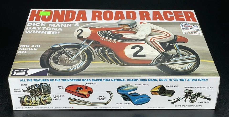MPC 1:8 Big Scale Kit Honda Road Racer Dick Mann's Daytona Winner! NEW/Sealed - Image 2 of 4