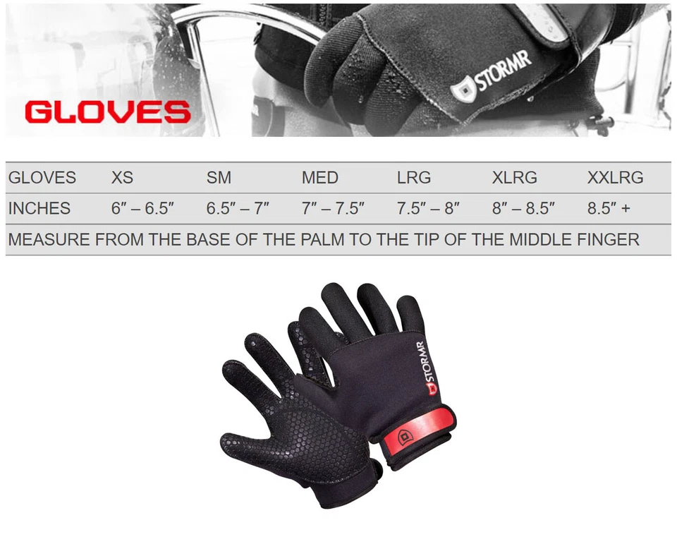 STORMR Unisex Torque Neoprene Fully Lined Micro-Fleece Fishing Glove, All Sizes - Image 4 of 4
