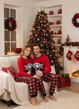 Premium Materials - Christmas Pajamas for Couple , Matching Christmas Pajama