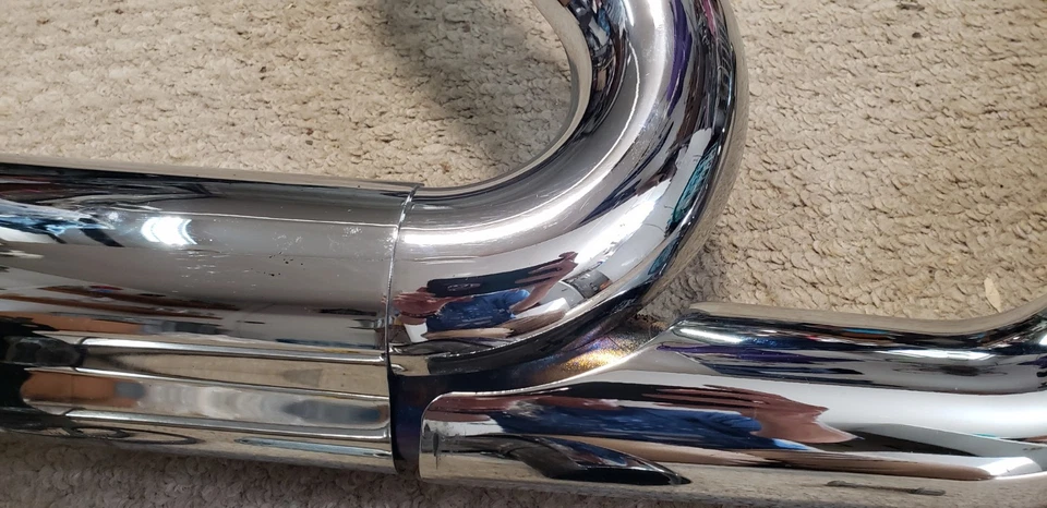 Заводская оригинальная выхлопная труба 2013 Harley Davidson Road King CVO хромированная - Изображение 2 из 4