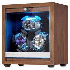 Enrollador de relojes para relojes automáticos, 3 bobinadoras de relojes de madera, 4 modos automáticos...