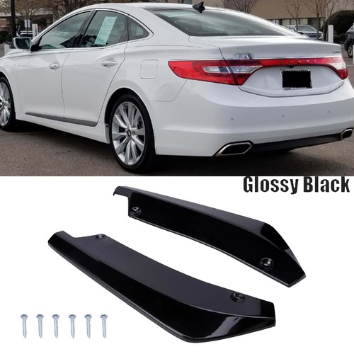 For Hyundai Azera Rear Bumper Splitter Diffuser Canards Glossy Black