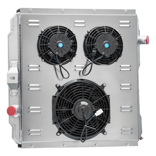 For 2002-2004 AM General Hummer / Hummer H1 6.5L 3-Row Radiator+Shroud+Fan Relay