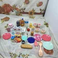 18in Doll Food Dish Lot Of Kitchen Accessories American Girl Our Generation Clea