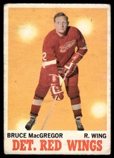 1970-71 O-Pee-Chee VTG OPC Hockey Bruce MacGregor Detroit Red Wings #27