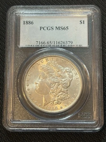 1886 Morgan Silver $1 Dollar PCGS MS 65