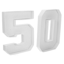 2 Pcs Cardboard Number Boxes for Sweets Candy Fillable Trays Birthday Party