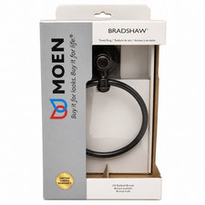 Moen YB2286ORB Bradshaw Wall Mount Towel Ring in Oil-Rubbed Bronze Finish