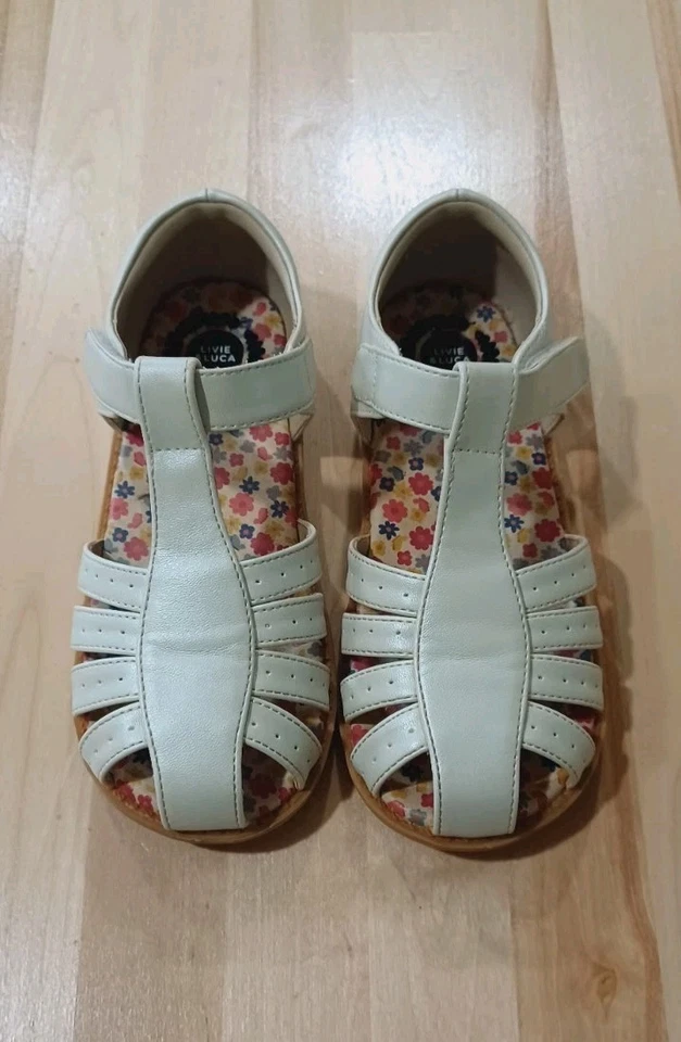 Livie And Luca Shoes Sandals Paz Classic White Pearl Girl Size 11 - Image 3 of 4