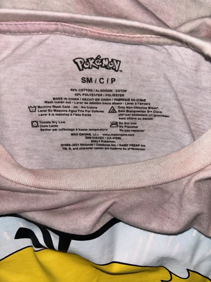 Graphic T-Shirt with Pokémon Psyduck scream design Sm UNISEX Tie Dye Mad Engine - Image 3 of 4