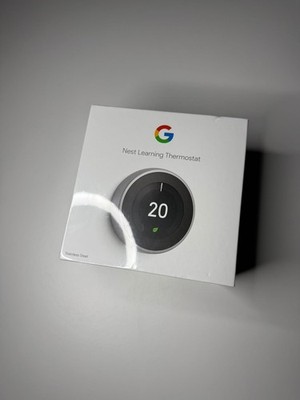 Google Nest (3. Generation) Lernen - Edelstahl T3028GB Neue UK Version  