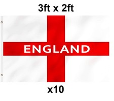 Inglaterra Fútbol Colgante Bandera Bandera Bandera Grande Mundial Leones Leonas 36" x10