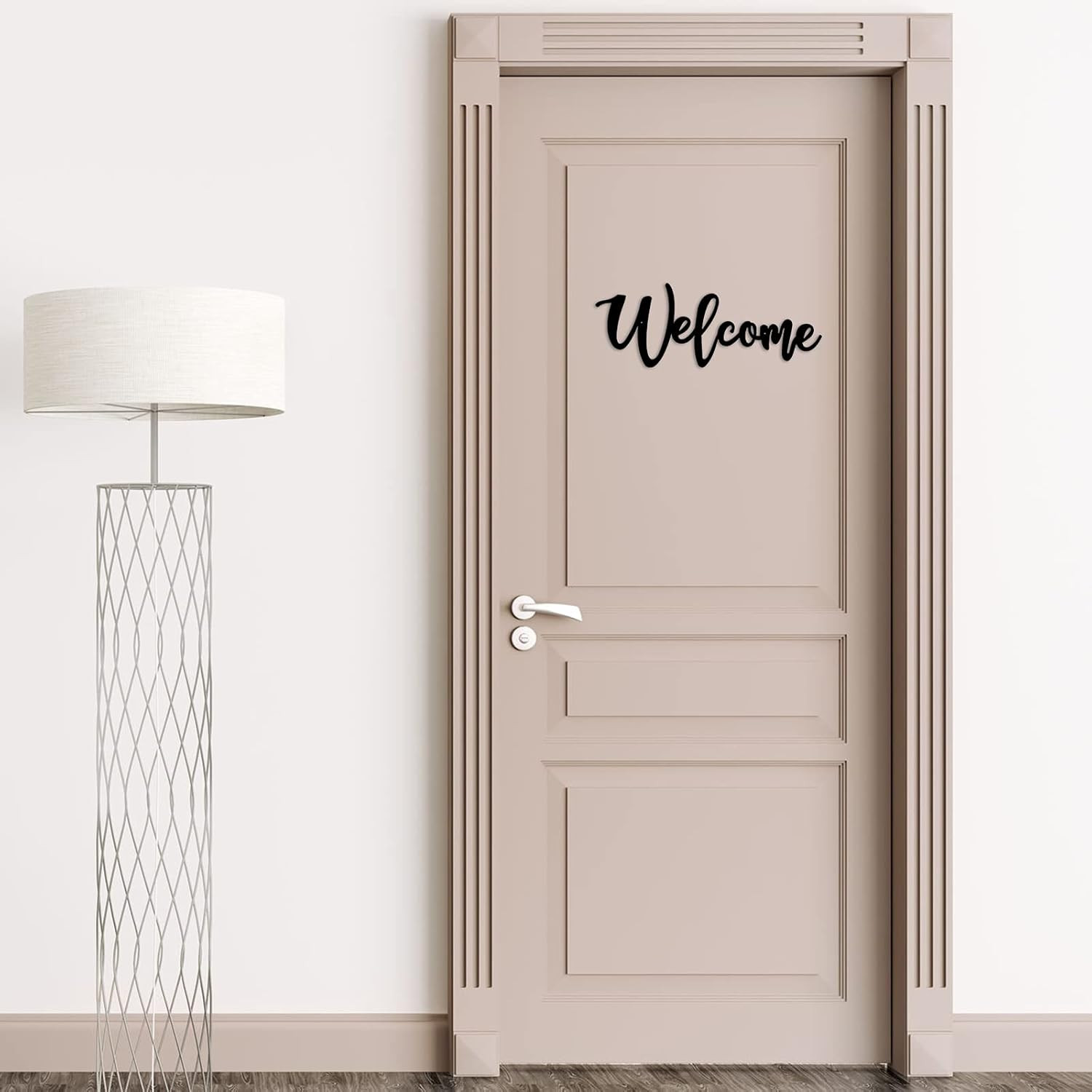 Welcome Metal Sign Wall Decor Cutout Letters Hanging Art for Home & Office