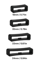 4Pcs Replacement Silicone Watch Band Keeper Loop Strap Holder 18/20/22/24mm