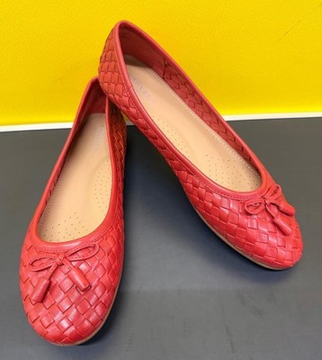 Carvela Luggage Ballerinas aus geflochtenem Leder - rot - UK 4 / EU 37 - 99£