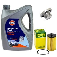 MotoröL Filter Set 10W-40 5 Liter + ÖLablassschraube FüR Chevrolet Cruze 113 PS