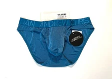 Andrew Christian   Size M   Solid Polyester Blend Sensual Ribbed Brief - Teal