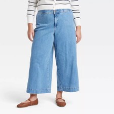 Women's Smart High-Rise Wide Leg Jeans - Ava  Viv