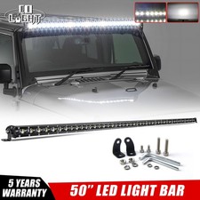 Single Row 50inch Led Work Light Bar Spot Flood Combo Off Road Driving For Jeep Single Row 50inch Led Work Light Bar Spot Flood Combo Off Road Driving For Jeep