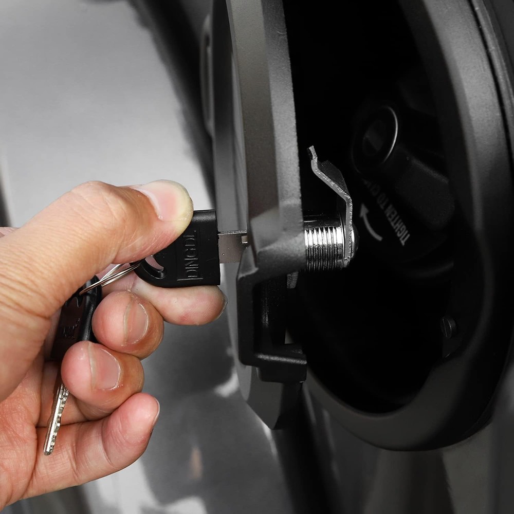 Aluminum Locking Fuel Door Gas Tank Cap Cover For Jeep Wrangler JL 2018-24 thumbnail 6