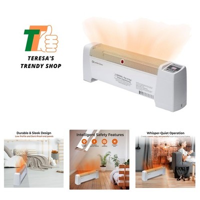 1500W Baseboard Heater for Indoor Use, Digital Adjustable Thermostat, 2 Heat ...