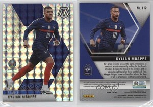 2021 Panini Mosaic UEFA Euro 2020 Silver Mosaic Prizm Kylian Mbappe #112