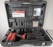 RIDGID TOOLS RP 340 18V Press Tool Kit Two Batteries No Charger 1/2” 3/4” 1” Jaw