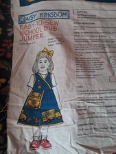 Daisy Kingdom Easy To Sew School Bus Jumper Size 2-6