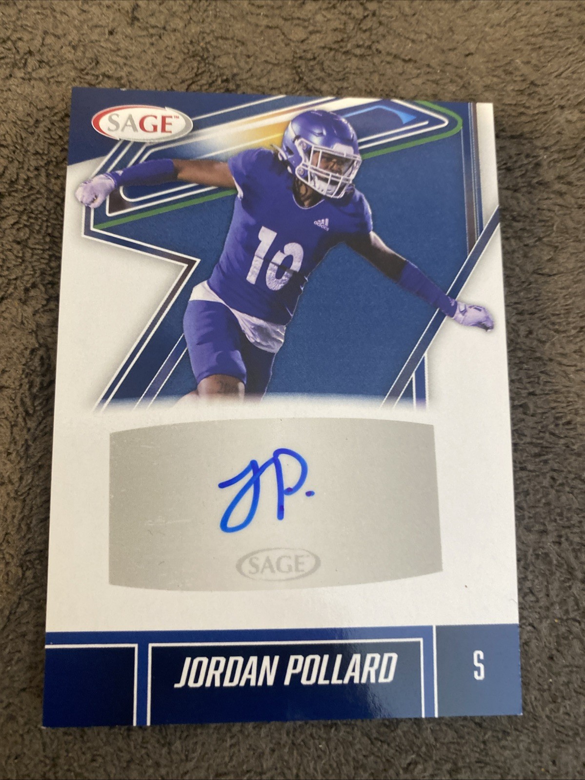 2026 Sage High Series Blue Autograph Jordan Pollard San Jose State Spartans LB